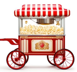 popcorn machine with cart hp cc/hp bc
